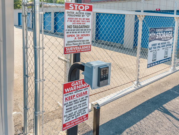 key pad access and gate